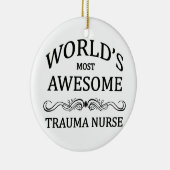 's Werelds meest Geweldige trauma-verpleegster Keramisch Ornament (Rechts)