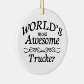 's Werelds meest Geweldige trucker Keramisch Ornament (Rechts)