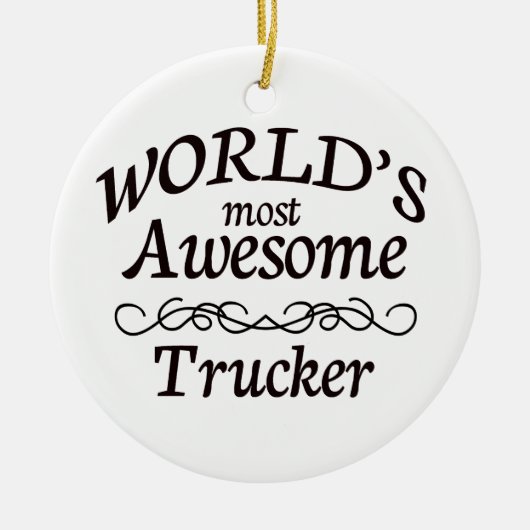 's Werelds meest Geweldige trucker Keramisch Ornament (Voorkant)