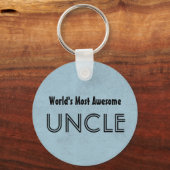 's Werelds meest Geweldige UNCLE Blue Grunge Sleutelhanger (Voorkant)