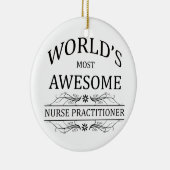 's Werelds meest Geweldige verpleegkundige Keramisch Ornament (Rechts)