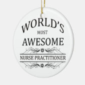 's Werelds meest Geweldige verpleegkundige Keramisch Ornament (Links)