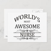 's Werelds meest Geweldige verpleegster Briefkaart (Voorkant / Achterkant)