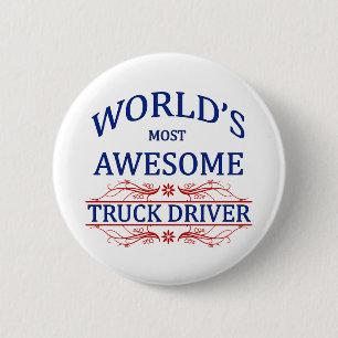 's Werelds meest Geweldige vrachtwagenchauffeur Ronde Button 5,7 Cm