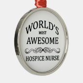 's Werelds meest Geweldige ziekenhuisverpleegkundi Metalen Ornament (Rechts)