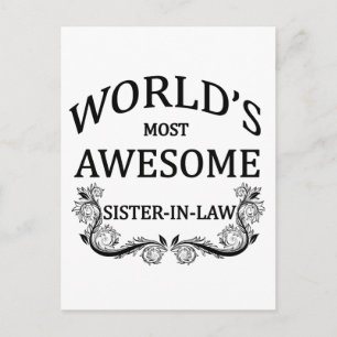 's Werelds meest Geweldige zuster-in-law Briefkaart