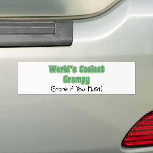 's Werelds meest koelste grijze Bumpersticker (Op auto)