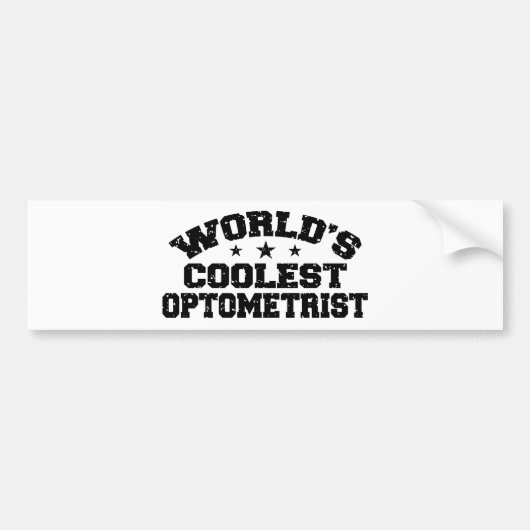 's Werelds meest koelste Optometrist Bumpersticker (Voorkant)