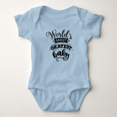 's Werelds meest okayest blauw baby-lichaamspak Romper (Voorkant)