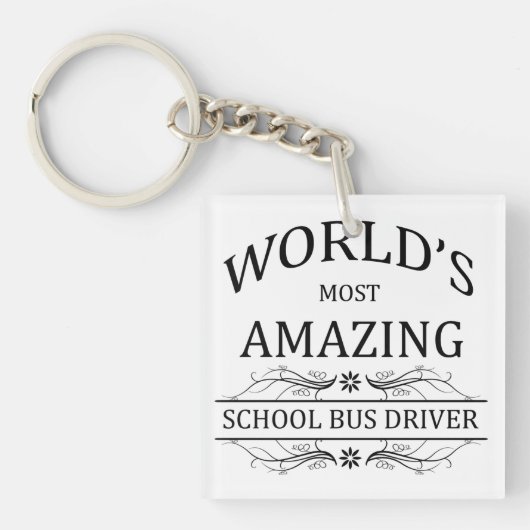 's Werelds meest ongelooflijke schoolbuschauffeur Sleutelhanger (voorkant)