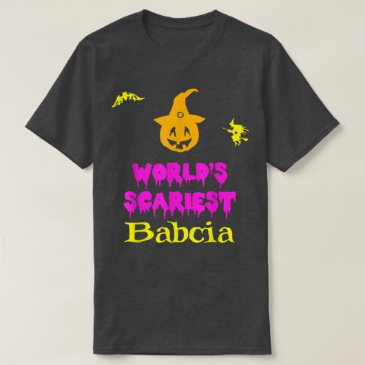 's Werelds meest ScariaSTE Babcia Halloween Costum T-shirt (Design voorkant)