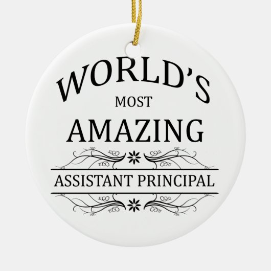 's Werelds meest verbazingwekkende assistent-hoofd Keramisch Ornament (Voorkant)