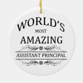 's Werelds meest verbazingwekkende assistent-hoofd Keramisch Ornament (Achterkant)