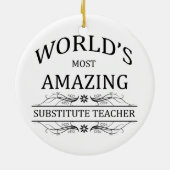 's Werelds meest verbazingwekkende ondergeschikte  Keramisch Ornament (Achterkant)