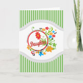 's Werelds meest wonderbaarlijke Dochter Floral Kaart (Voorkant)