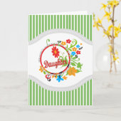 's Werelds meest wonderbaarlijke Dochter Floral Kaart (Gele Bloem)