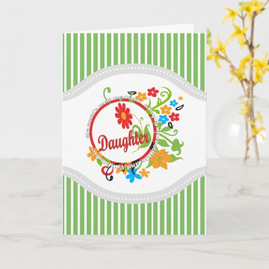 's Werelds meest wonderbaarlijke Dochter Floral Kaart (Gele Bloem)