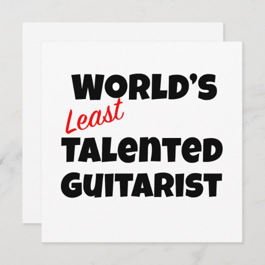 's Werelds minst getalenteerde gitarist (Voorkant / Achterkant)