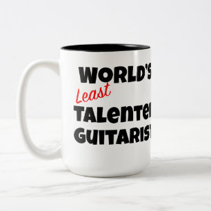 's Werelds minst getalenteerde gitarist Tweekleurige Koffiemok