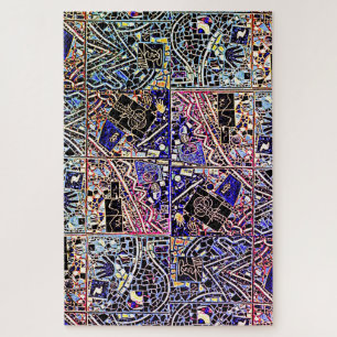 'S WERELDS MOEILIJKSTE MODERNE KARTONNEN IN 1974 LEGPUZZEL