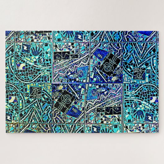 'S WERELDS MOEILIJKSTE MODERNE KARTONNEN ZELF G L LEGPUZZEL (Horizontaal)