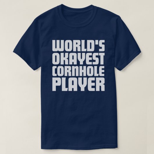 's Werelds mooiste cornhole speler T-shirt (Design voorkant)