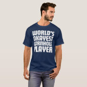 's Werelds mooiste cornhole speler T-shirt (Voorkant volledig)