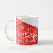 's Werelds mooiste grootmoeder koraal witte marmer Koffiemok (Links)