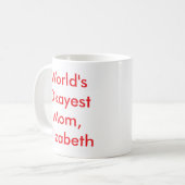 'S Werelds mooiste moeder gepersonaliseerd Koffiemok (Voorkant links)