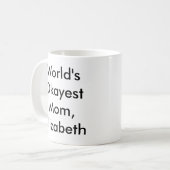 'S Werelds mooiste moeder gepersonaliseerd Koffiemok (Voorkant links)