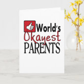 'S Werelds mooiste ouders grappige verjaardagskaar Kaart (Gele Bloem)