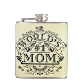 's Werelds nummer één mama  Vlaanderen Heupfles (Voorkant)