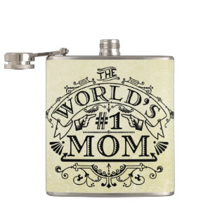 's Werelds nummer één mama  Vlaanderen Heupfles