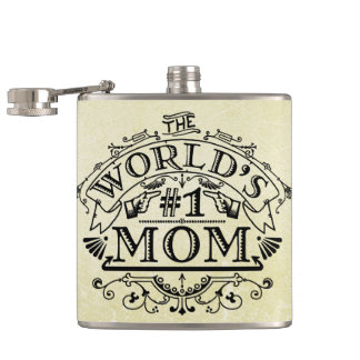 's Werelds nummer één mama  Vlaanderen Heupfles