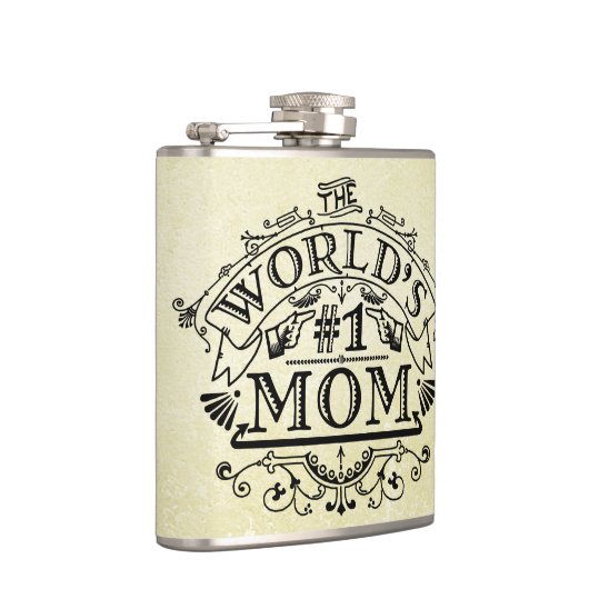 's Werelds nummer één mama  Vlaanderen Heupfles (Rechts)