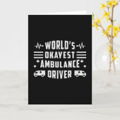 's Werelds Okayest Ambulance Driver Paramedic Funn Kaart (Gele Bloem)