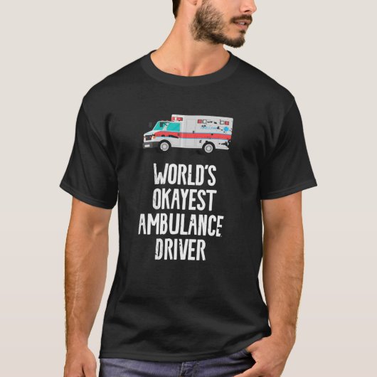 's Werelds Okayest Ambulance Driver Retro EMT T-shirt (Voorkant)