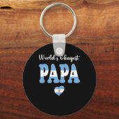 'S Werelds Okayest Argentijnse Papa Ooit Beste Pap Sleutelhanger (Voorkant)
