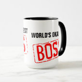 's Werelds Okayest Boss Coffee Mok (Voorkant rechts)