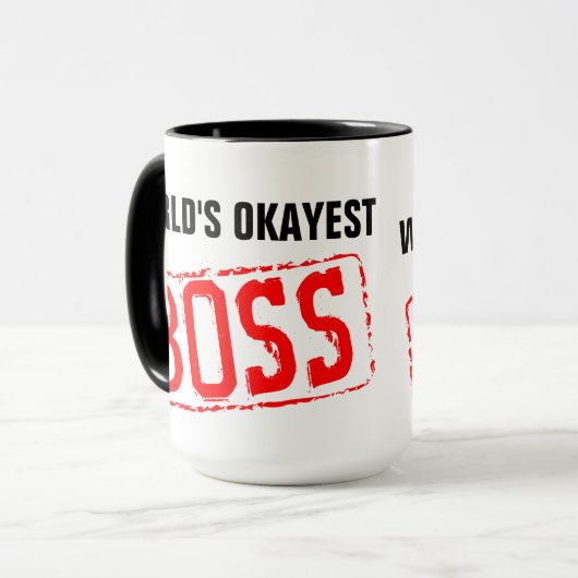 's Werelds Okayest Boss Coffee Mok (Voorkant links)