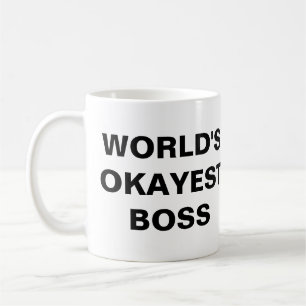 's Werelds Okayest Boss-Mok (groot afdrukken) Koffiemok