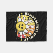 'S Werelds Okayest Bowler Funny Bowling LL en Pins Fleece Deken (Voorkant (Horizontaal))