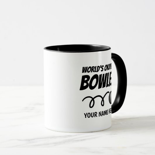 's Werelds Okayest Bowler grappige koffie-mok Mok (Voorkant rechts)