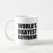 's Werelds Okayest Boyfriend grappig overhemd Koffiemok (Links)