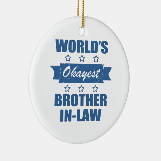 's Werelds Okayest Broeder-in-Wet Keramisch Ornament (Rechts)