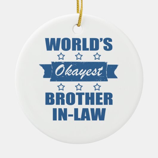 's Werelds Okayest Broeder-in-Wet Keramisch Ornament (Voorkant)