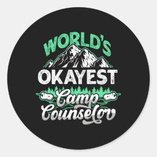 's Werelds Okayest Camp Counselor Director Ronde Sticker