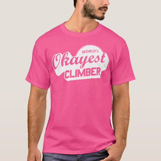 'S Werelds Okayest Climber Baseball Sleeve T-shirt (Voorkant)