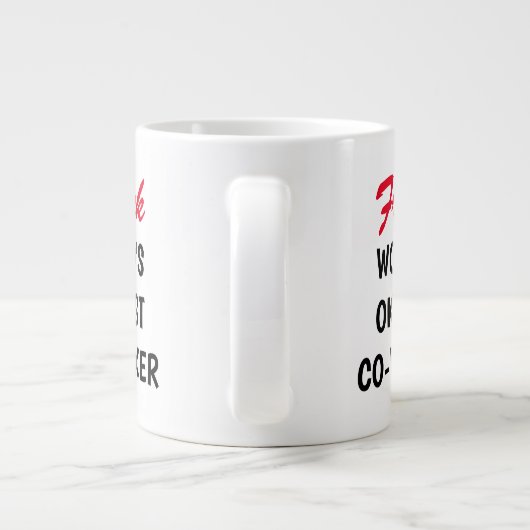 's Werelds Okayest Co Worker grappige grote jumbof Grote Koffiekop (Achterkant)