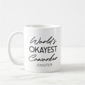 's Werelds Okayest Collega Grappige Humor Custom N Koffiemok (Links)